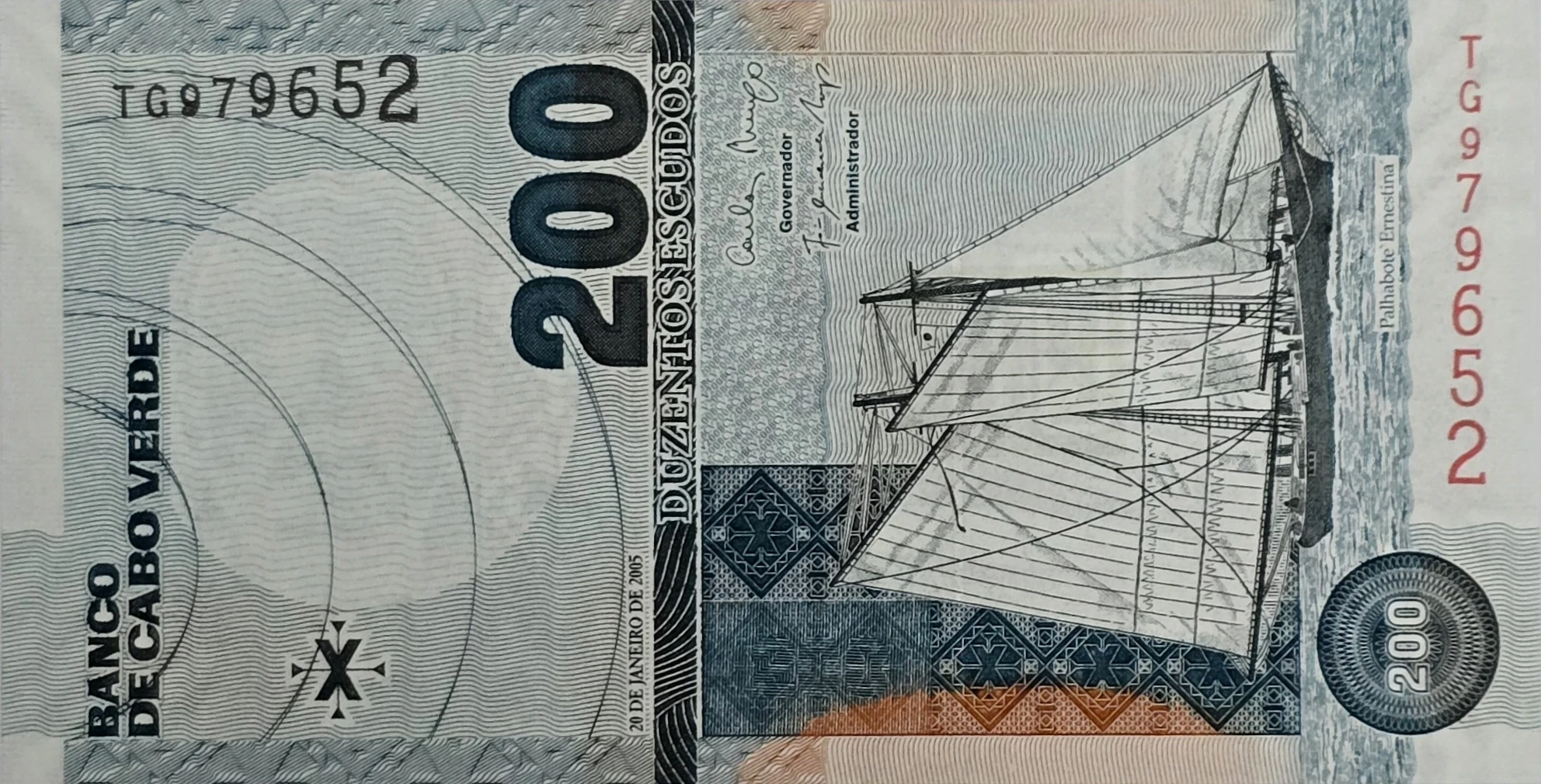 اسکناس کیپ ورد 200 اسکودو کیپ ورد